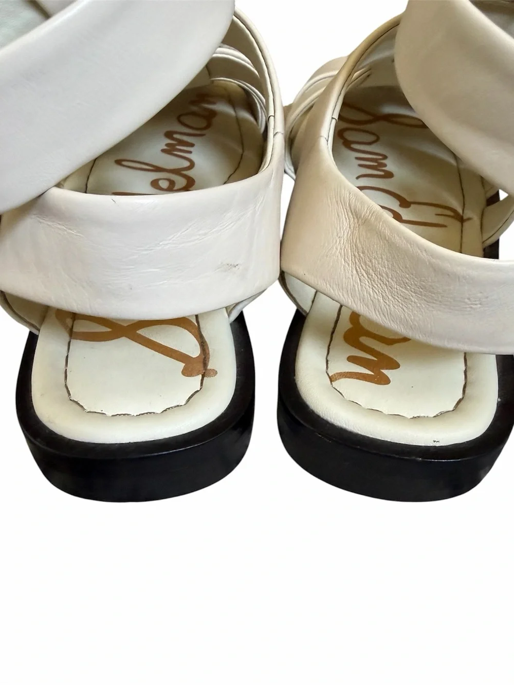 SAM EDELMAN Dawn Fisherman Flat Sandals Cream 6.5